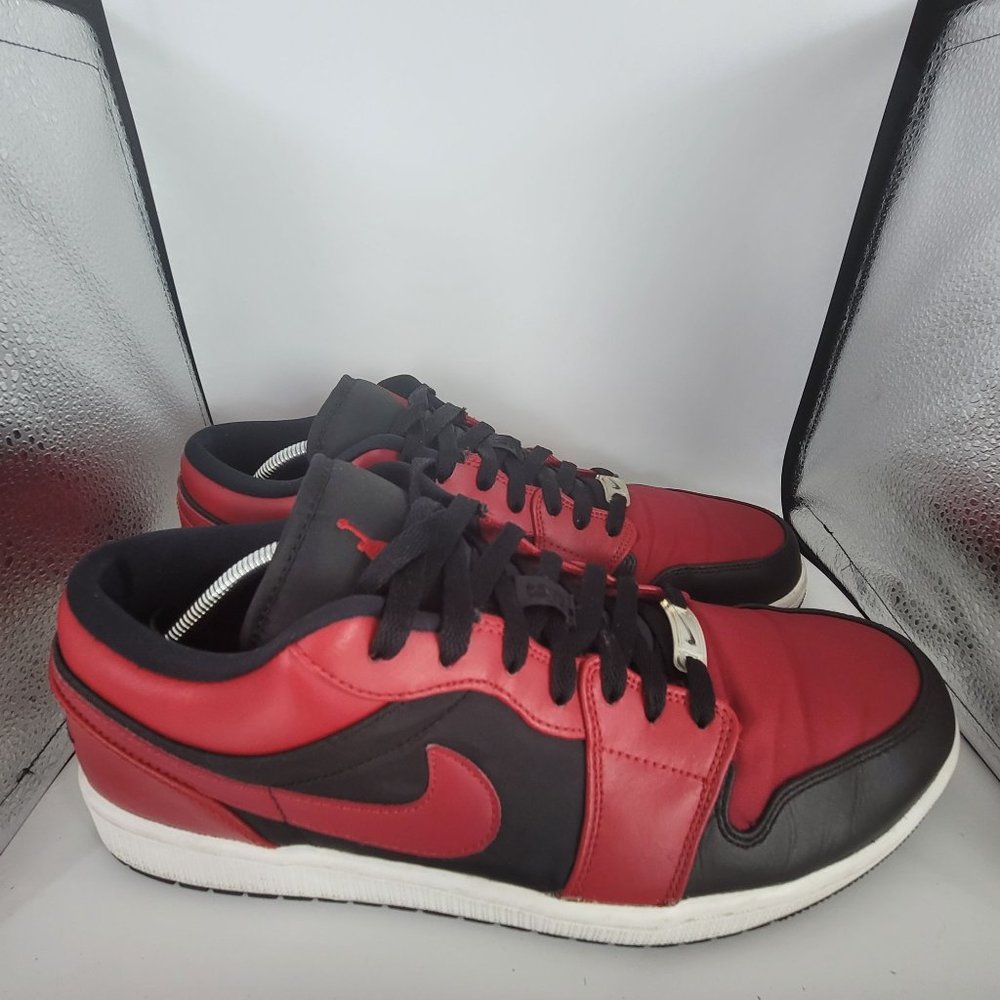 Nike Air Jordan 1 Retro Low 2014 Black Gym Red BRED 553558-001 US Size 13